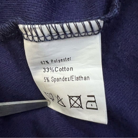 AMZPLUS Women’s Pullover Top Sz 5XL Color Blue Stretch Tiered Bottom Long Sleeve - Picture 7 of 10